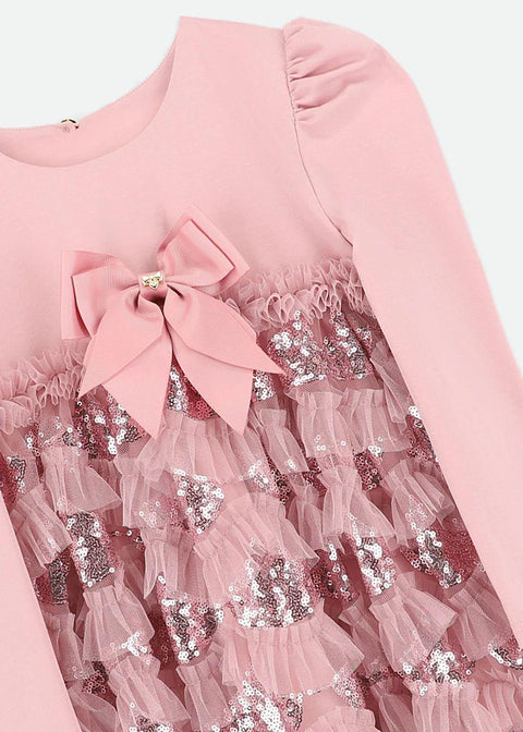 ABITO PUNTO MILANO E PAILLETTES LIVELY TEA ROSE ANGEL'S FACE 