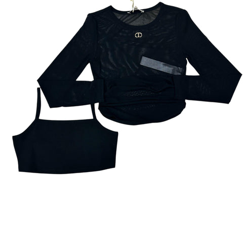 MAGLIA IN TULLE E TOP 252GJ2311 00006 TWIN SET 