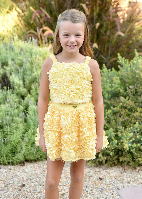 COMPLETO TESSUTO ROSELLINE PAETON/BLOSSOM.ROSES YELLOW ANGEL'S FACE 