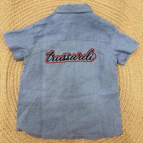 CAMICIA IN LINO TIP26104CA BLUE RIV TRUSSARDI 