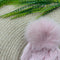 CAPPELLO IN LANA CON POM PON IN VOLPE IN2471 ROSA MARLU 