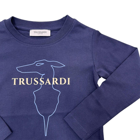 T-SHIRT IN COTONE TBA25015TS PEACOAT TRUSSARDI 