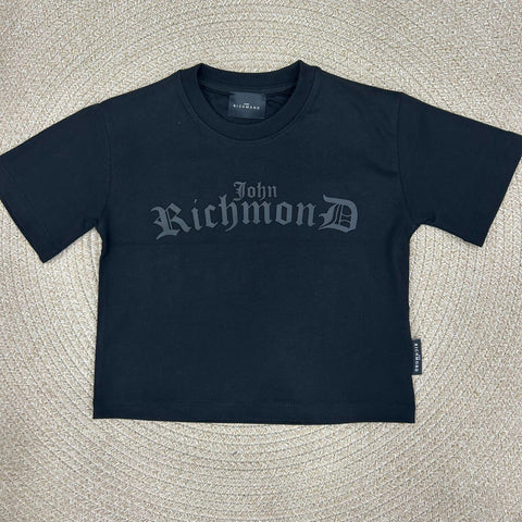 T-SHIRT OVER IN COTONE RBA25025TS BLACK RICHMOND 