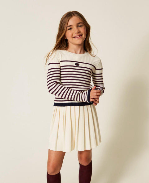 MAGLIONE A COSTINE 252GJ3035 12735 TWIN SET 